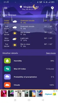 Live Weather android App screenshot 1